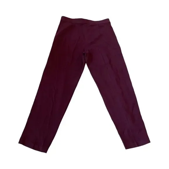 St John Milano Knit Slim Ankle Pant Burgundy Red $595 8 New Without Tags
